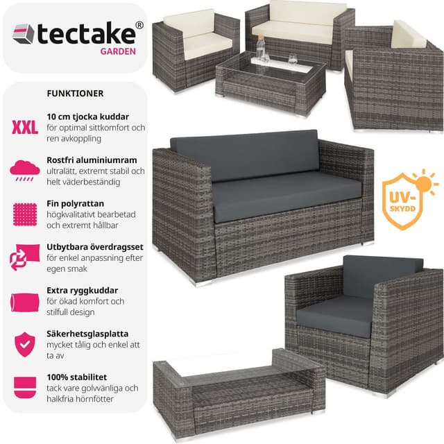 Polyrattan loungesæt München