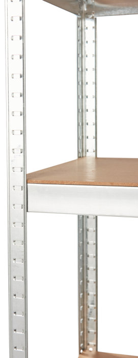Stålreol galv. m/5 hylder - 90 x 180 x 45 cm