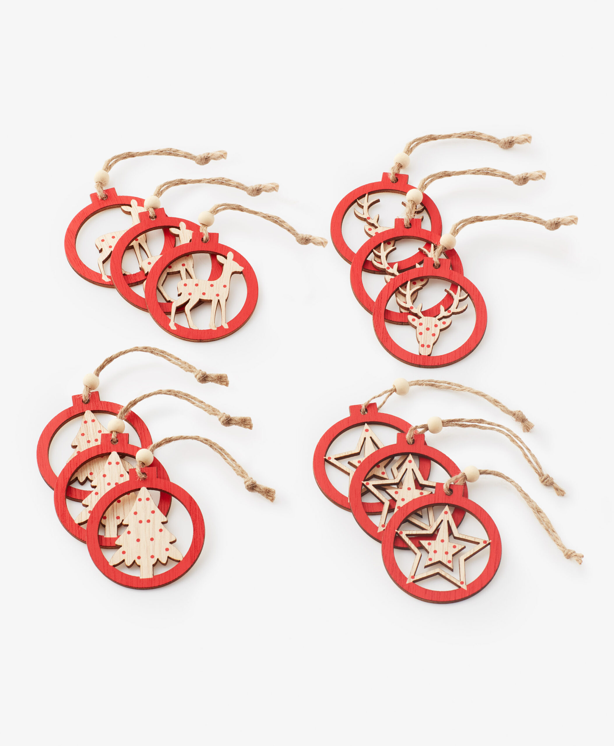 Weihnachtsbaum-Ornamente, 12er-Pack