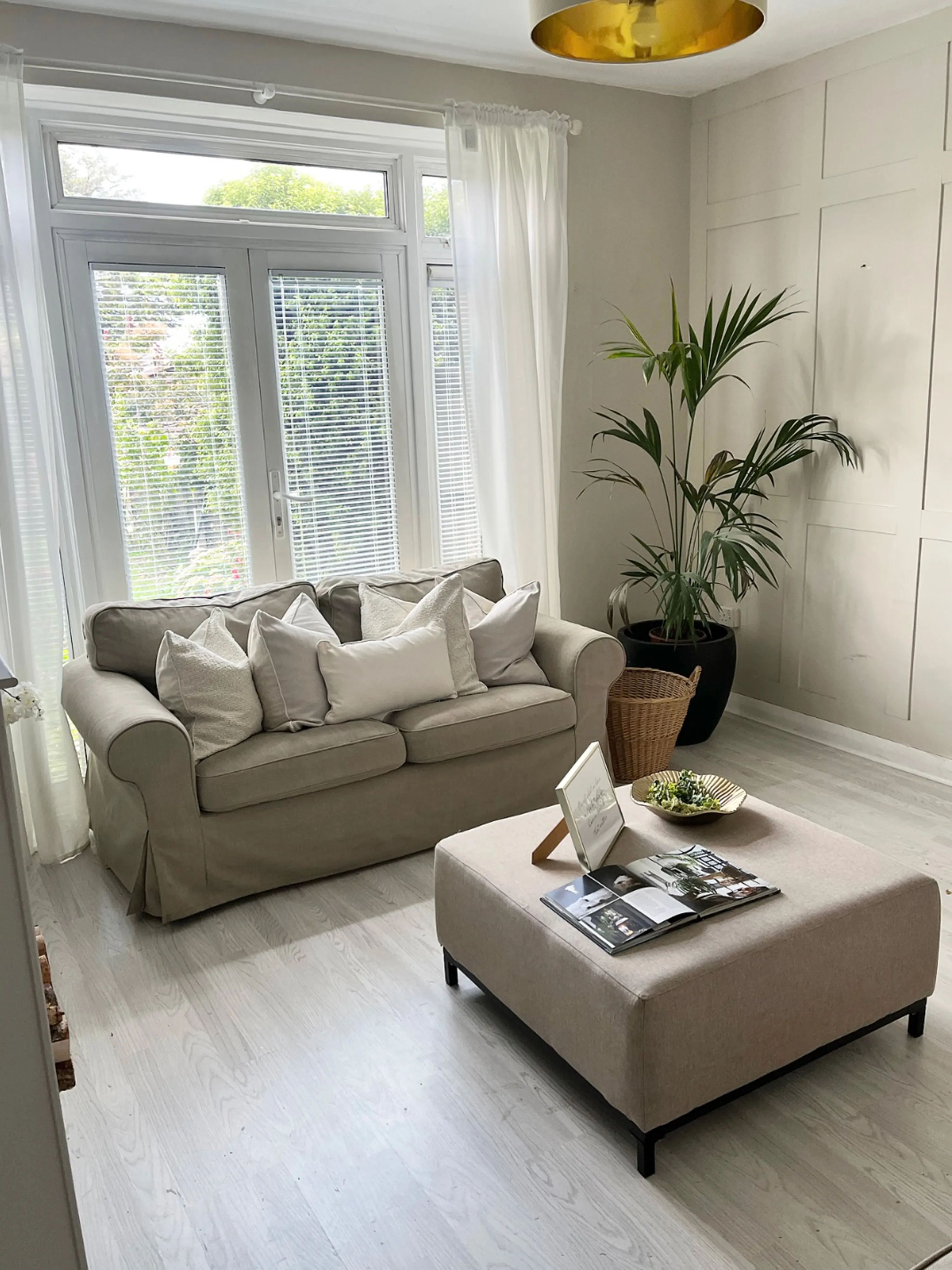 Ottomaan ROVIGO Stof Beige