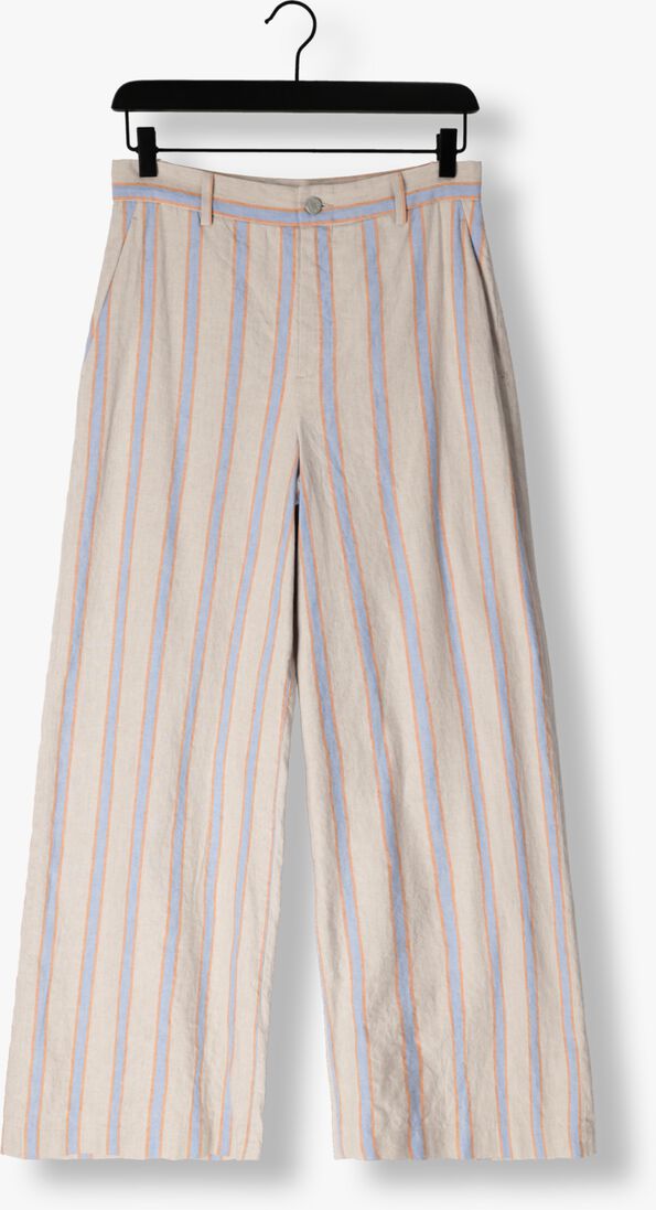 VANILIA beige vanilia pantalon linen striped