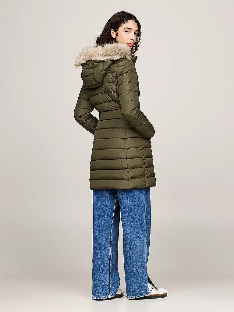TOMMY JEANS Daunenmantel  olive