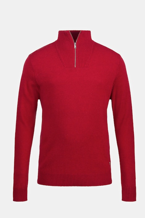 Stricktroyer, Pullover, Stehkragen mit Zipper, Multigarn