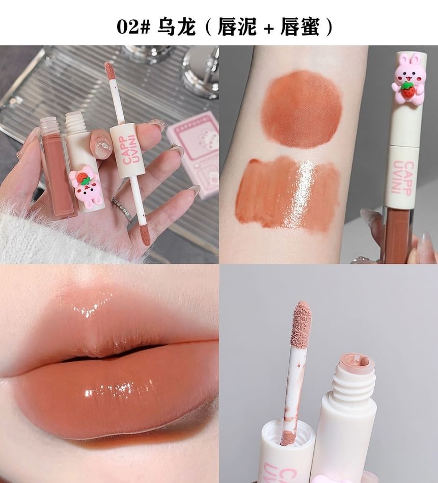 Cappuvini - Bunny Dual-Ended Lip Glaze / Set - 3 kleuren