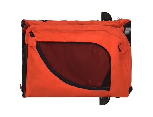 VIDAXL - Remorque de vélo pour chien orange et noir tissu oxford et f...
