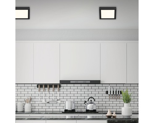 LED plafondlamp 16,5W 1600 lm 4000K 22,5x7 cm Fire Black zwart