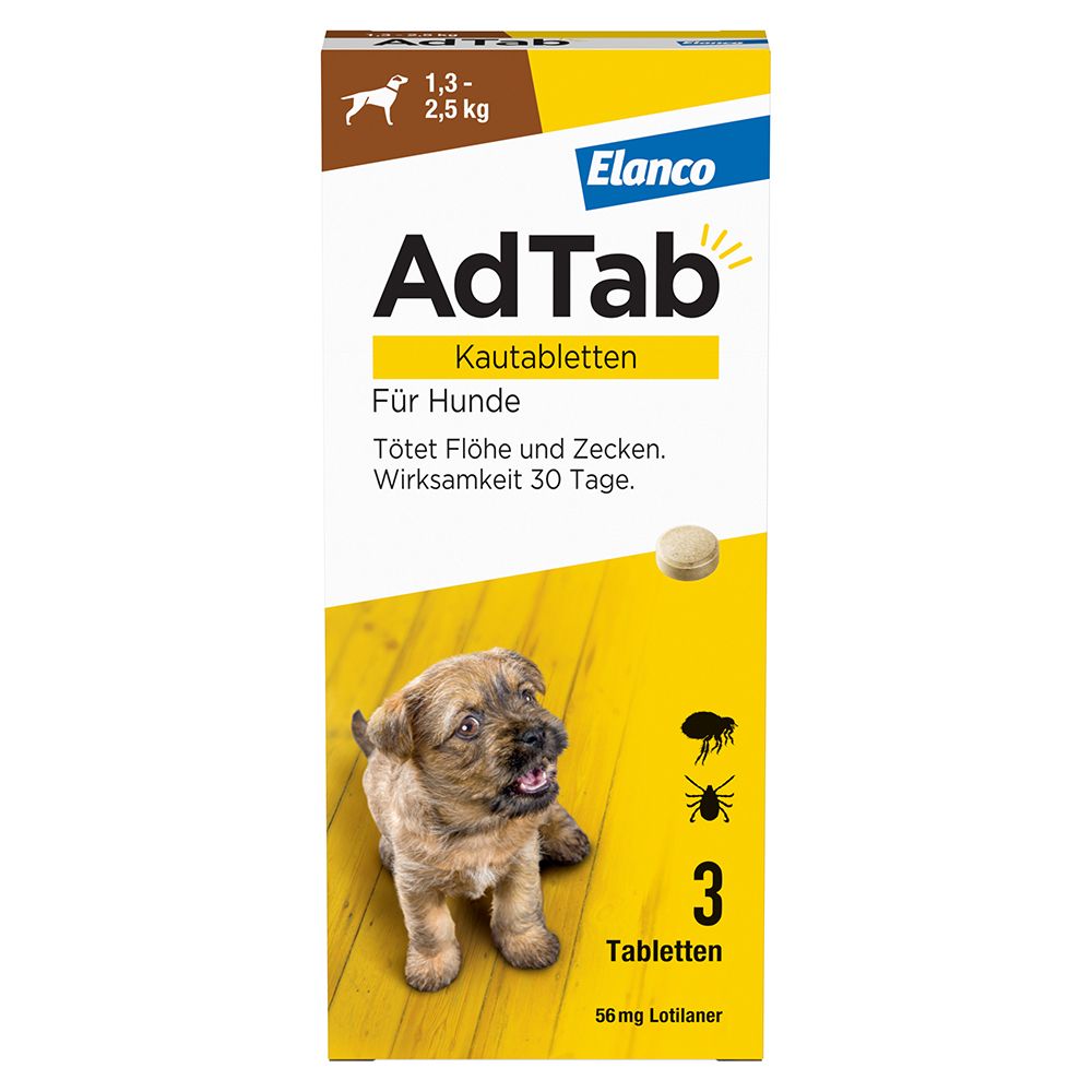 AdTab™ Hund über 1,3 bis 2,5 kg 56 mg