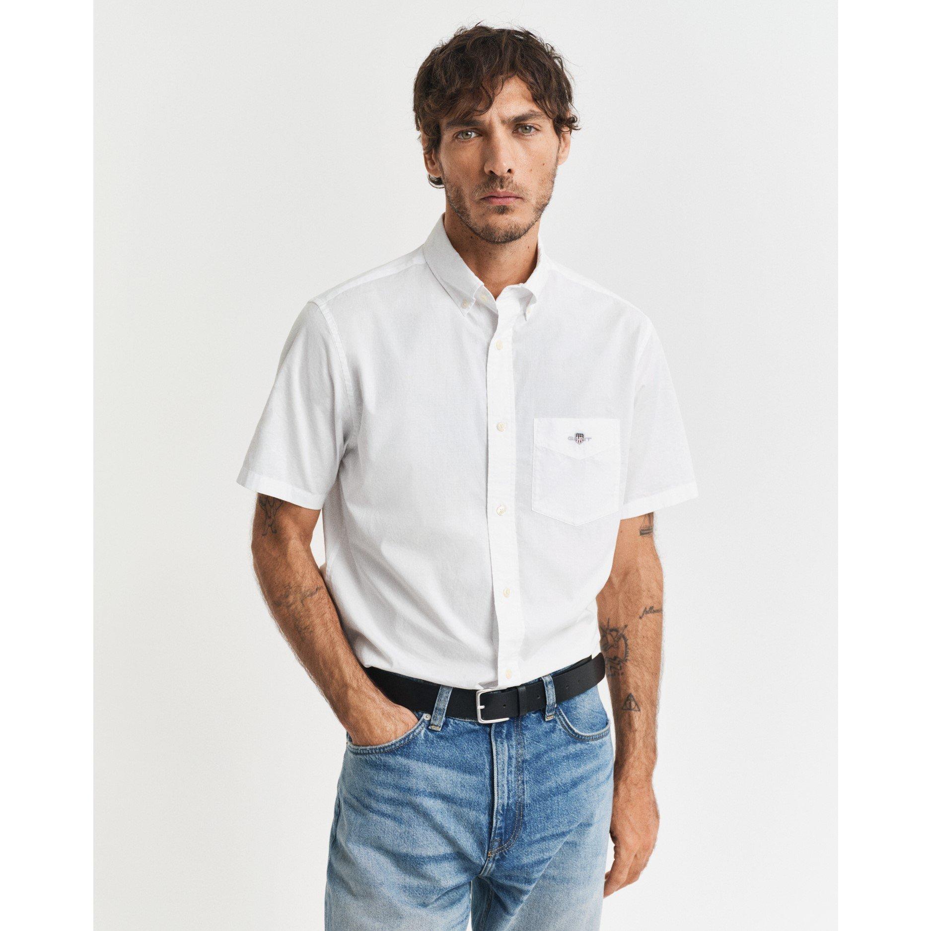 Gant Regular Fit Classic Poplin Short Sleeve Shirt