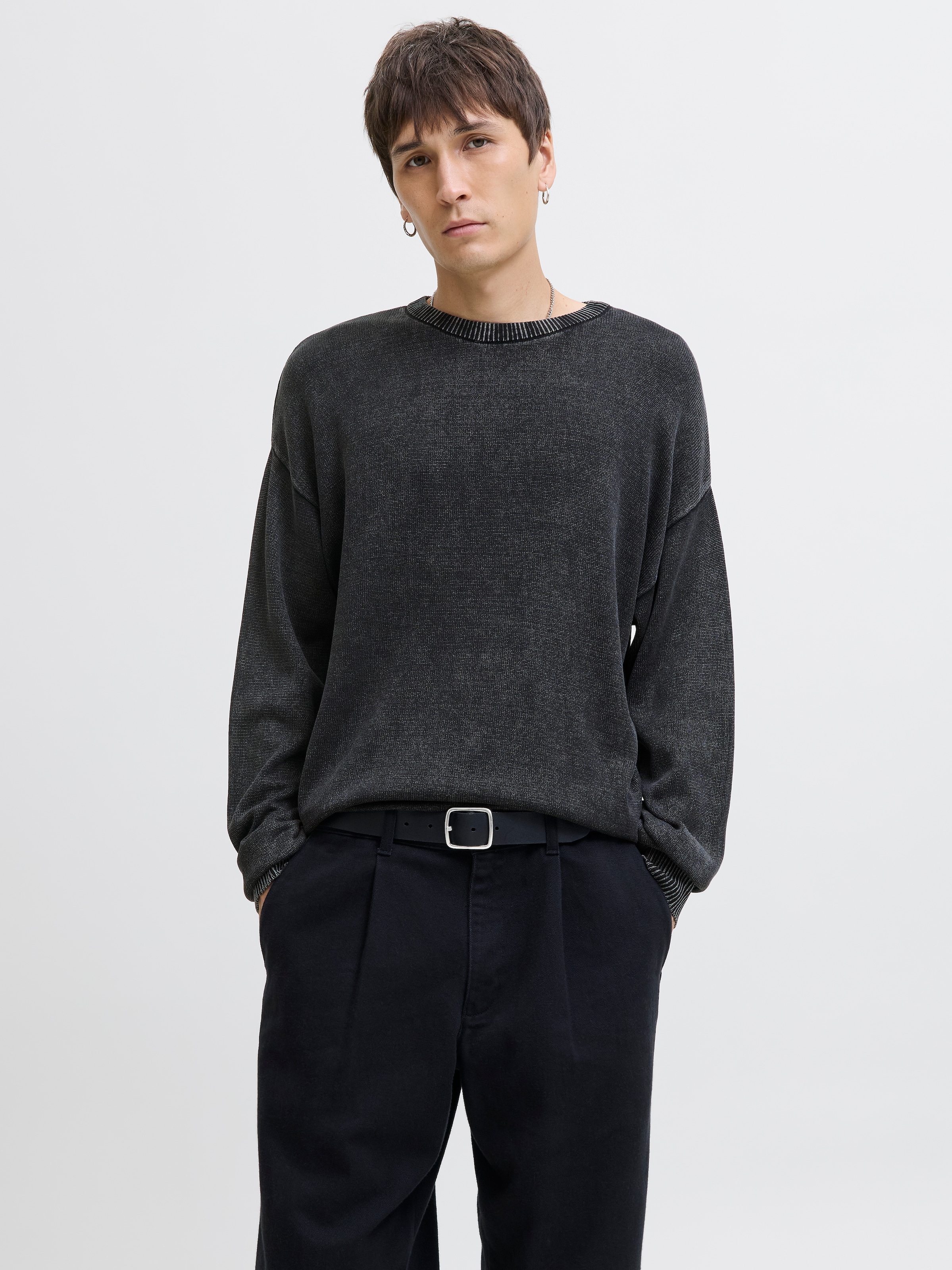 Jack & Jones Rundhalspullover »JJECHARGE FADED KNIT CREW NECK NOOS«
