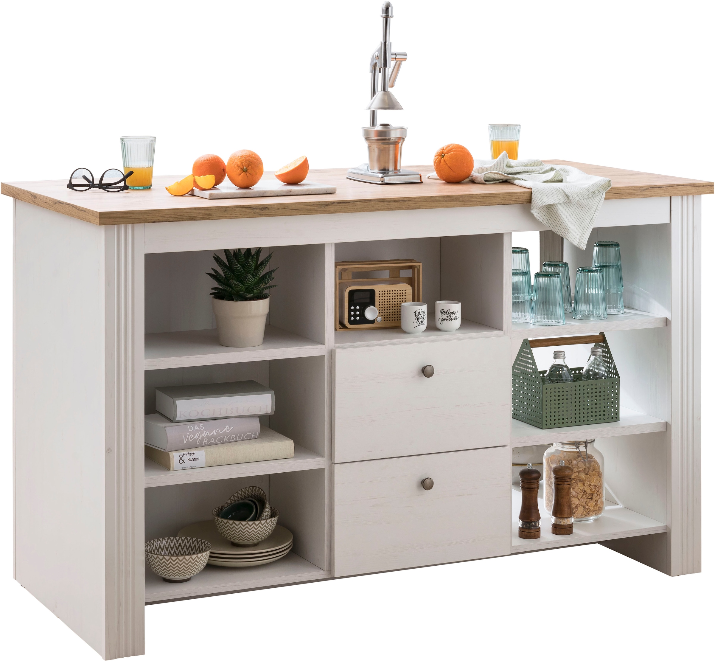 KOCHSTATION Unterschrank »KS-Westminster« Kücheninsel frei im Raum stellbar, Breite 150 cm, exclusiv by Otto