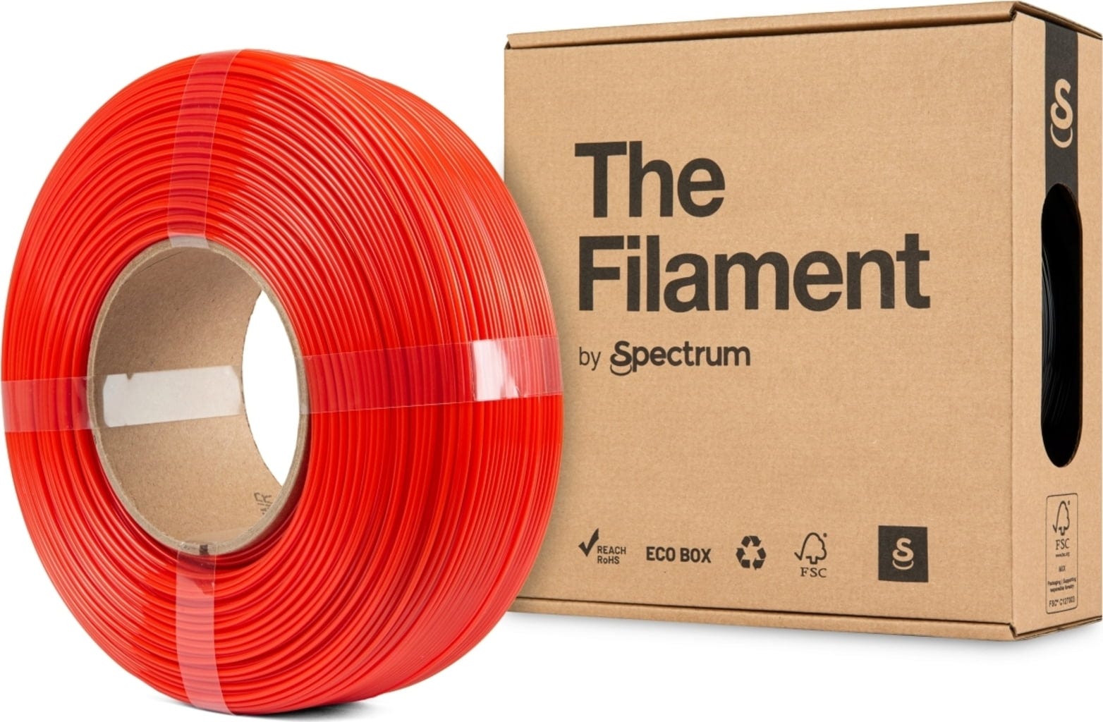 The Filament  ReFill PETG Lite Red, 1,75 mm / 1000 g    Technisches PETG ohne Spule für zuverlässige Alltagseinsätze in Red