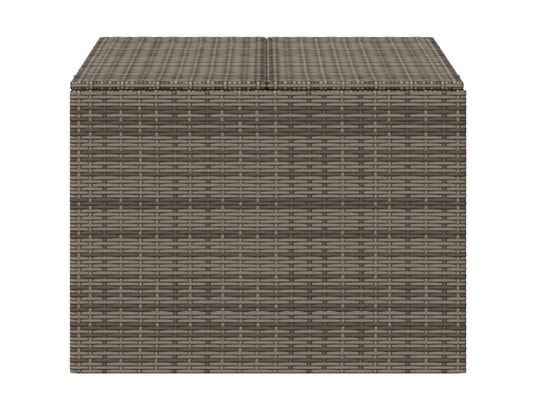 VIDAXL - Coffre Boîte de rangement de jardin gris 291l résine tressée