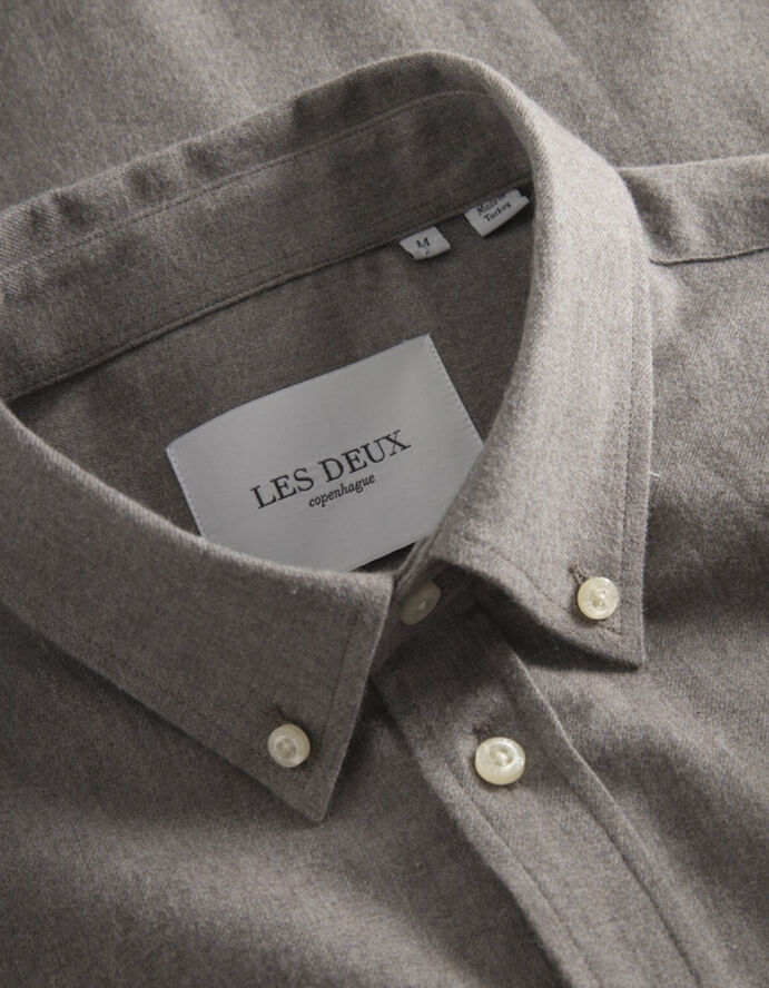 Les Deux Desert Reg Shirt Mountain grey melange