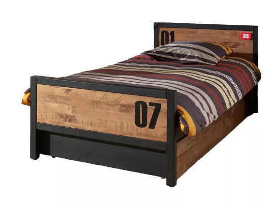 TCHAD - Chambre 90x200cm + Armoire 2P + Pack Bureau