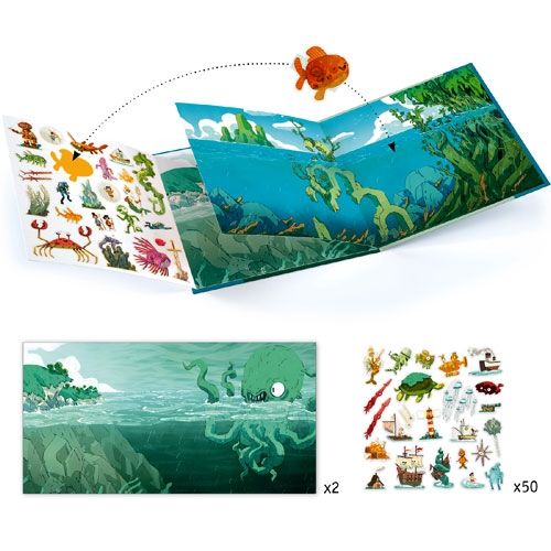 Djeco stickerboek in de zee