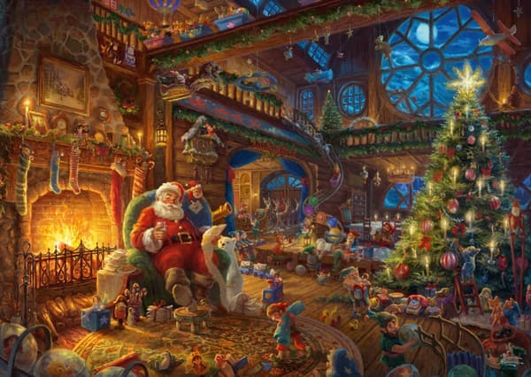 Santa Claus and his elves Thomas Kinkade Puslespill 1000 brikker Schmidt