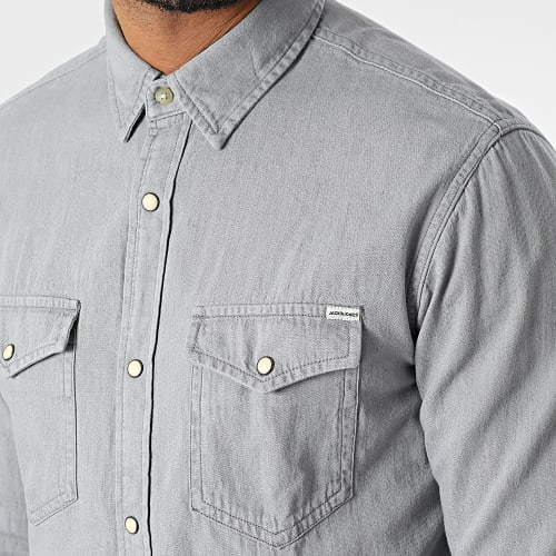 Chemise Jean A Manches Longues Sheridan Gris