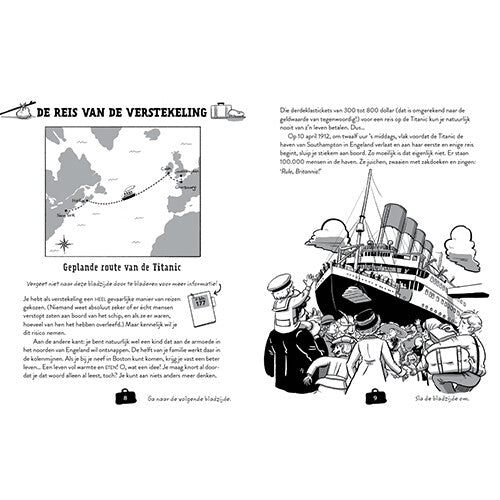 Uitgeverij volt ontsnap uit dit boek! titanic