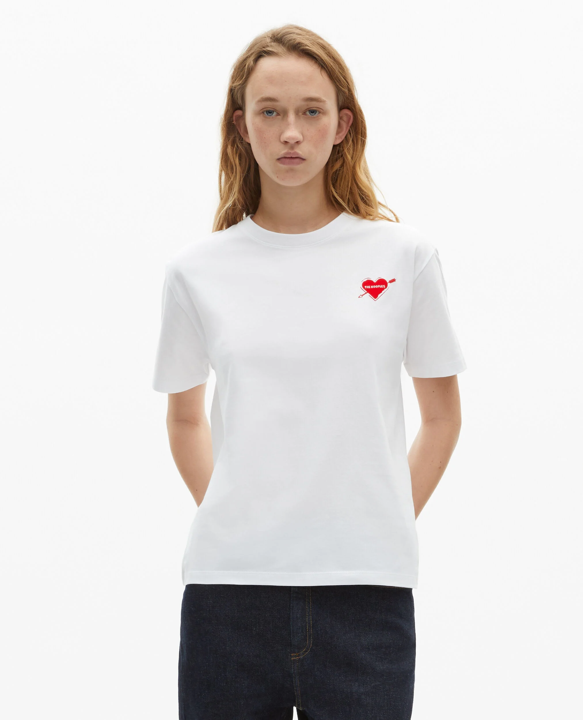 T-shirt avec flocage cœur blanc
