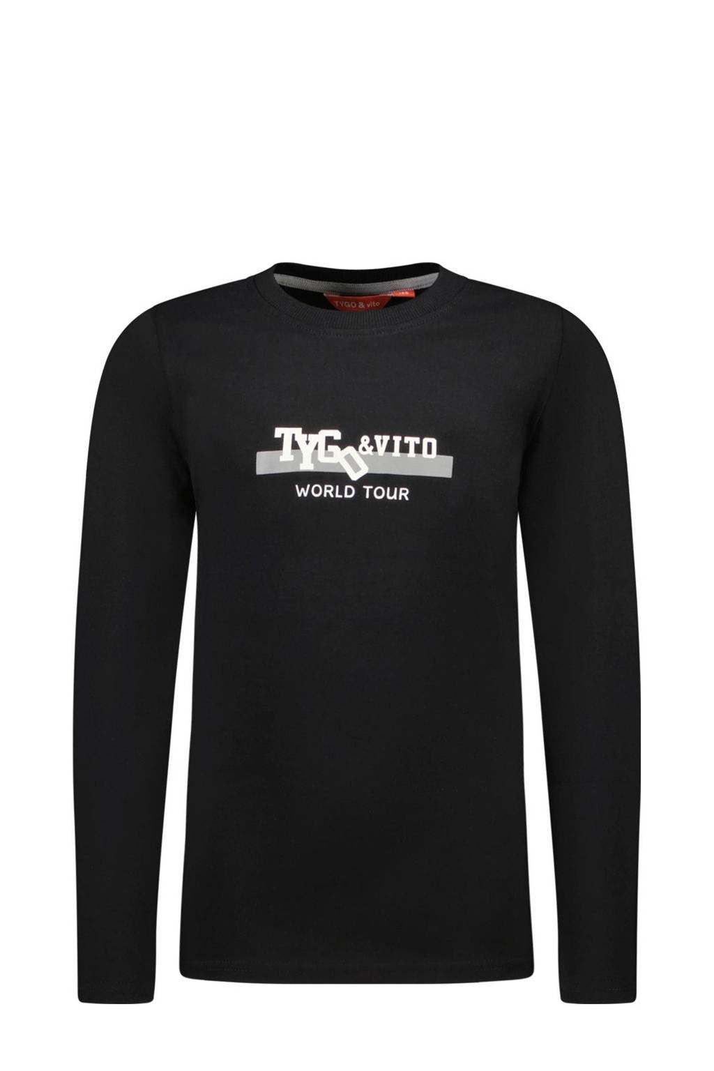 TYGO & vito longsleeve Mux met tekst zwart
