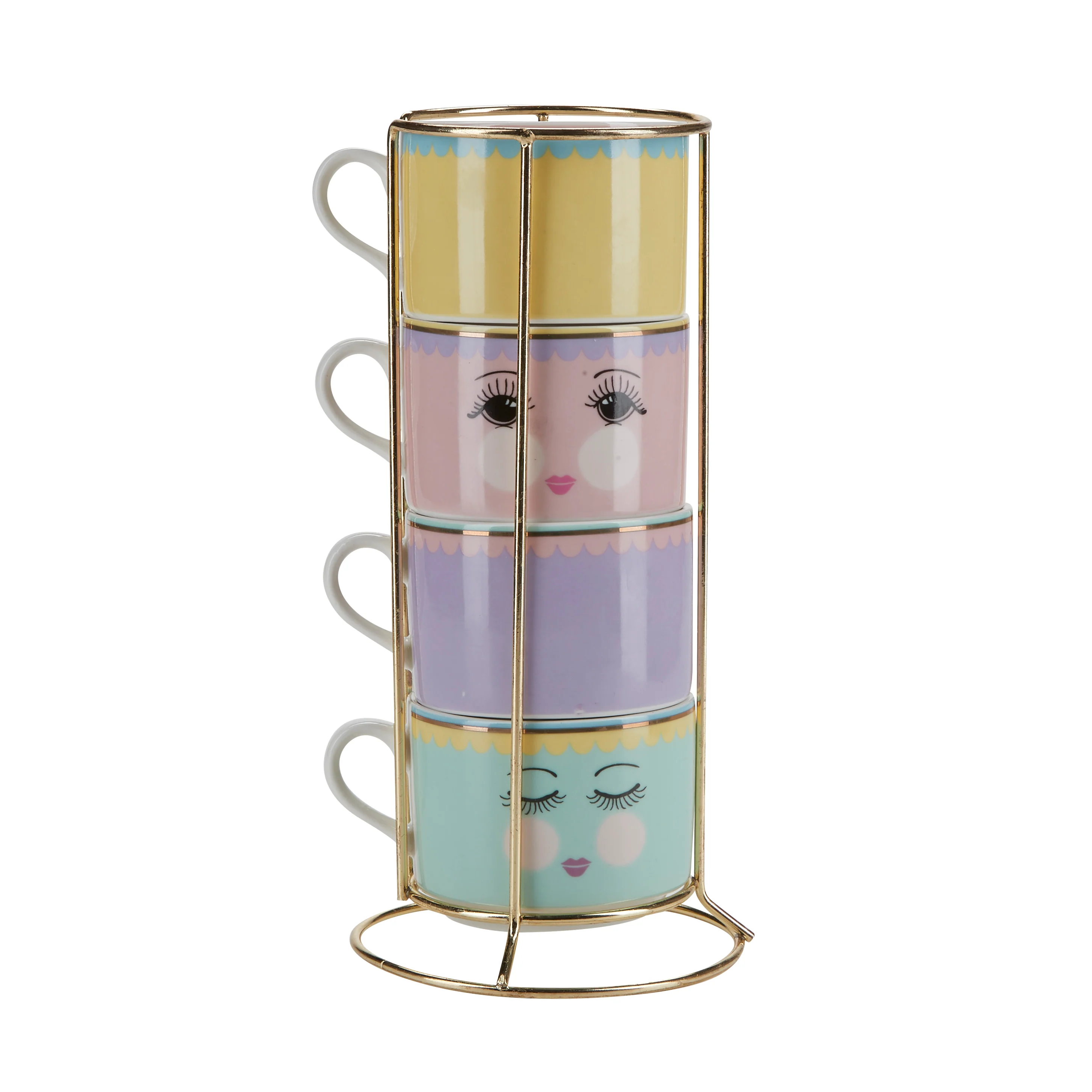 Miss Étoile  Kopper i stativ - farvet, 4 stk.