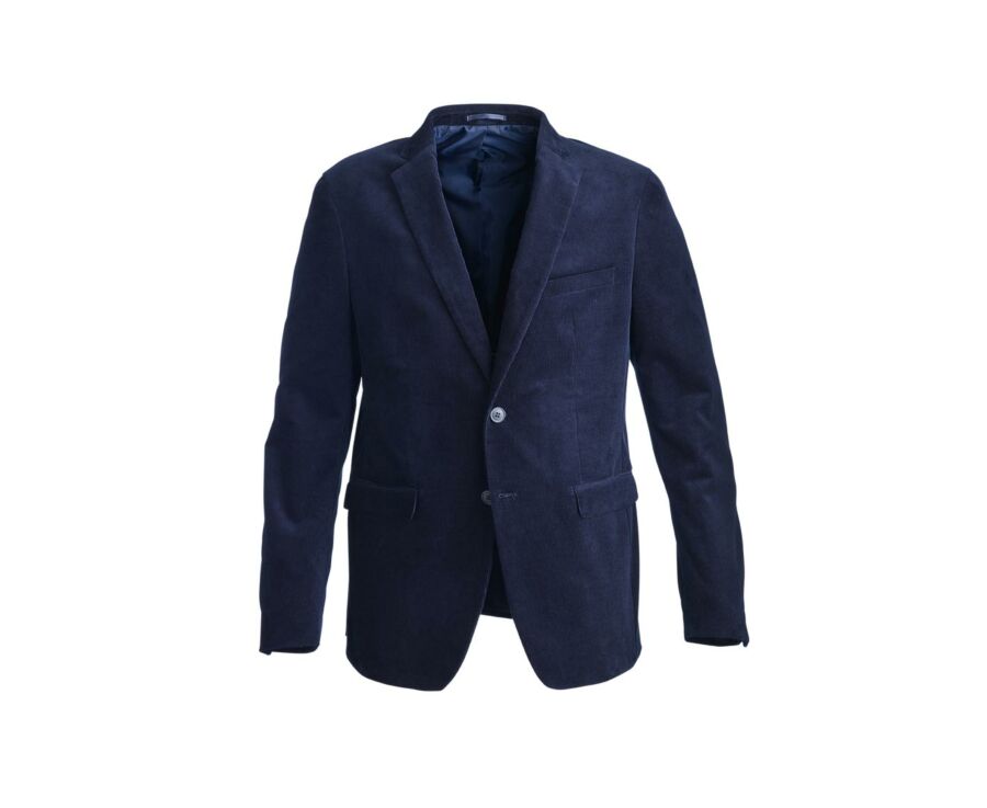 Blazer homme velours côtelé lavé Marine - LÉONTILDE