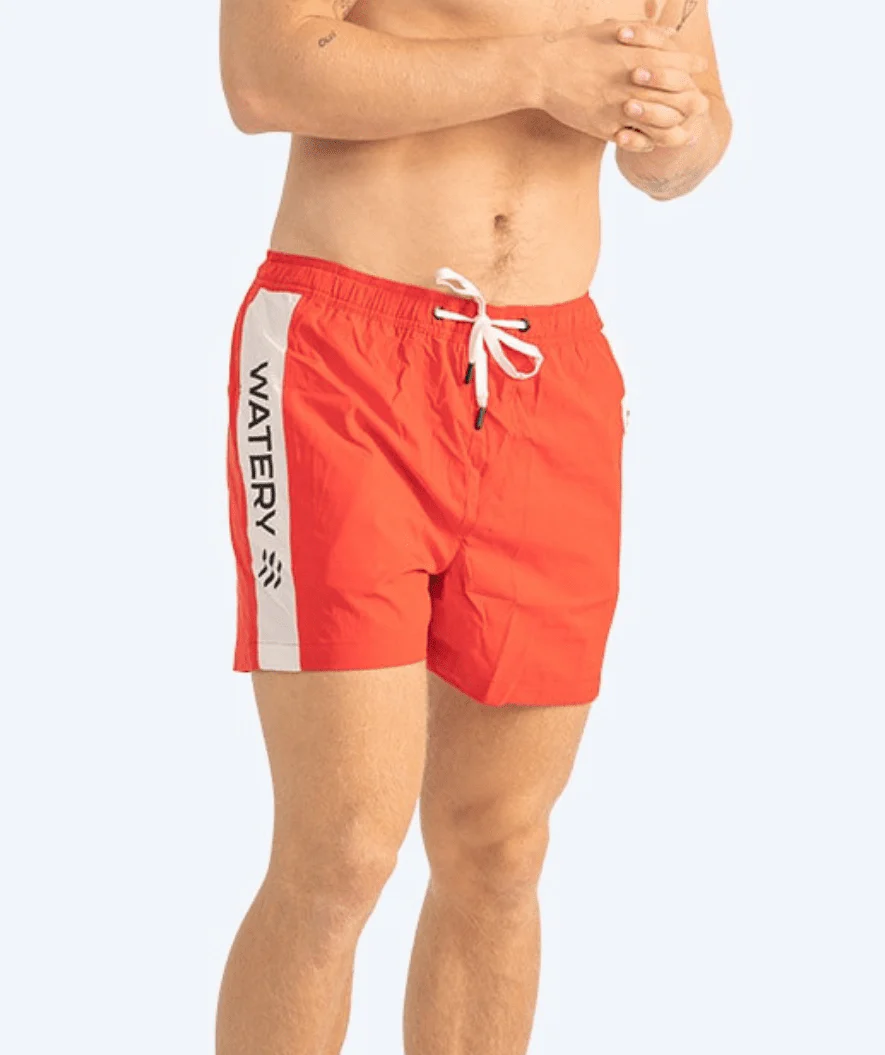 Watery badeshorts til mænd - Signature Eco - Rød