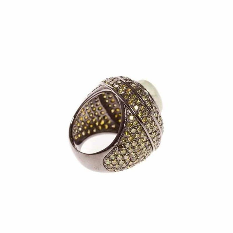 Bague Argent Vert Peridot