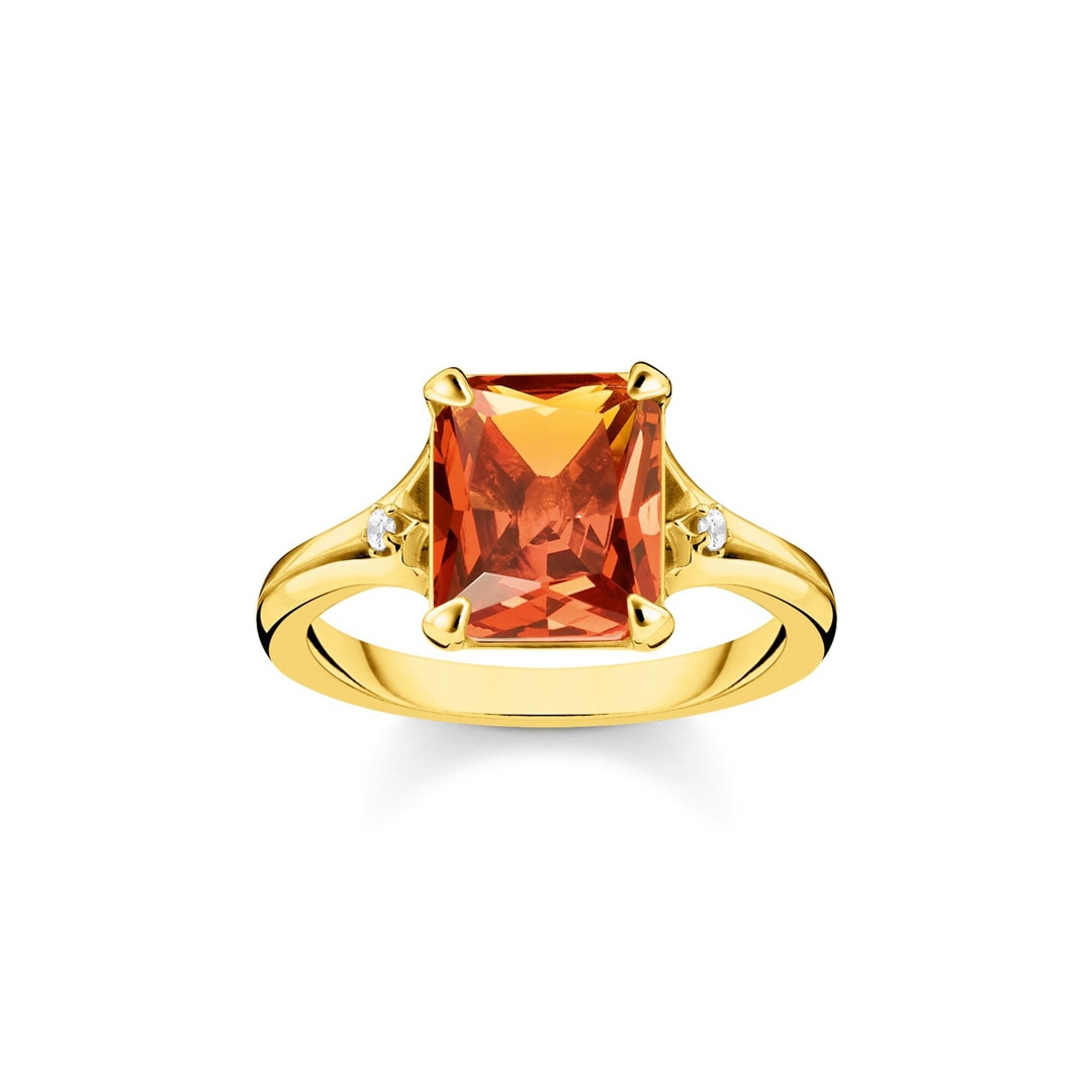 Thomas Sabo Ring oranger Stein