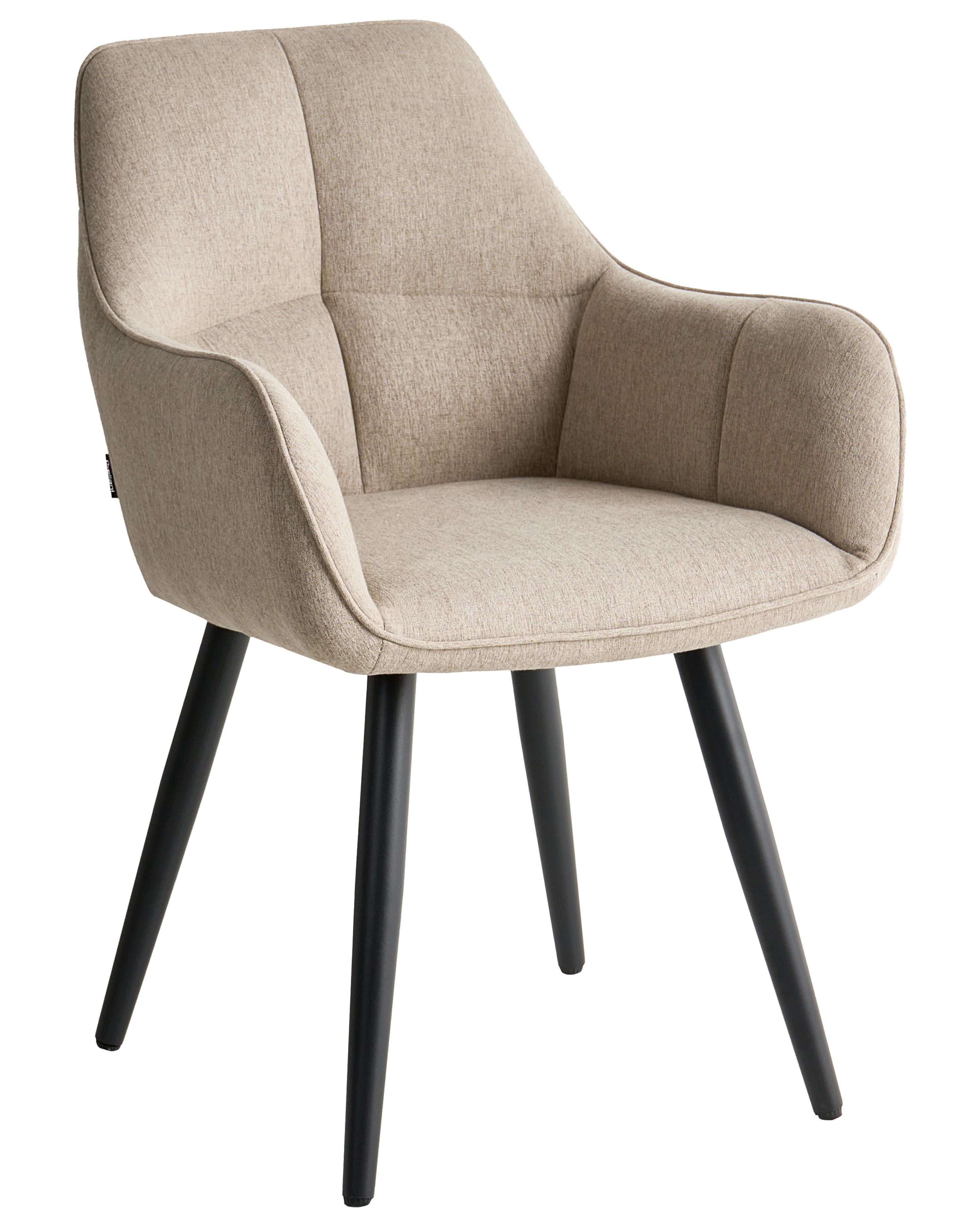 Set van 2 eetkamerstoelen TIRANO Kunstlinnen Beige