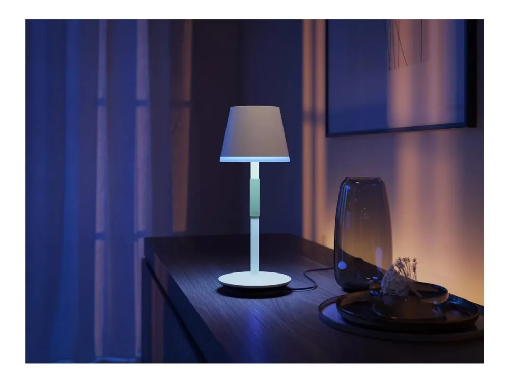 Philips Hue White and Color Ambiance Go - Bordlampe - LED - klasse G - 16 millioner farver - hvid, salviegrønt greb