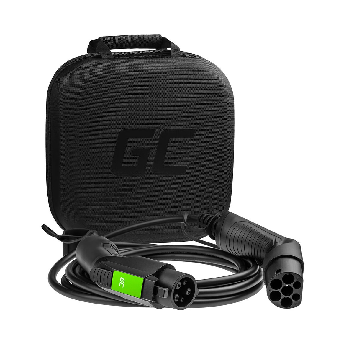 GREENCELL Laddkabel Elbil EV18 Typ1 5m 3.6kW 16A 1-FAS Svart IP55