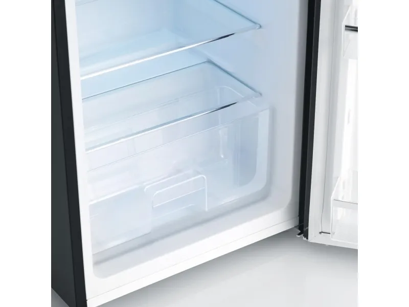 SEVERIN Retro RKS 8832 - Køleskab med fryseenhed - tabletop - bredde: 55 cm - dybde: 61.5 cm - højde: 89.5 cm - 108 liter - Klasse D - sort