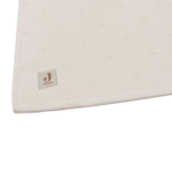 Jollein Cosy Knit Wiegdeken - 75x100 cm - Ivory/Velvet