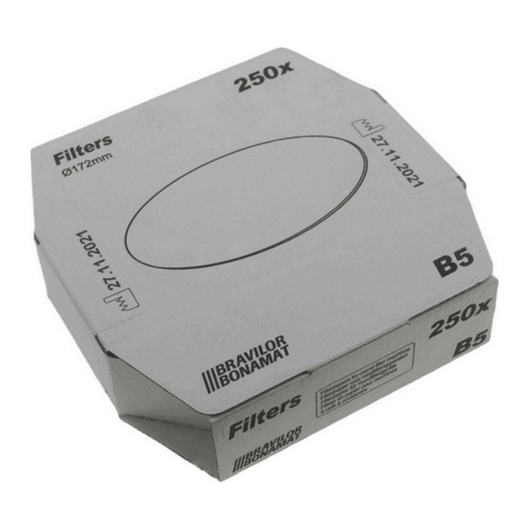 Bravilor | Vlakfilterpapier B5 | 250 stuks