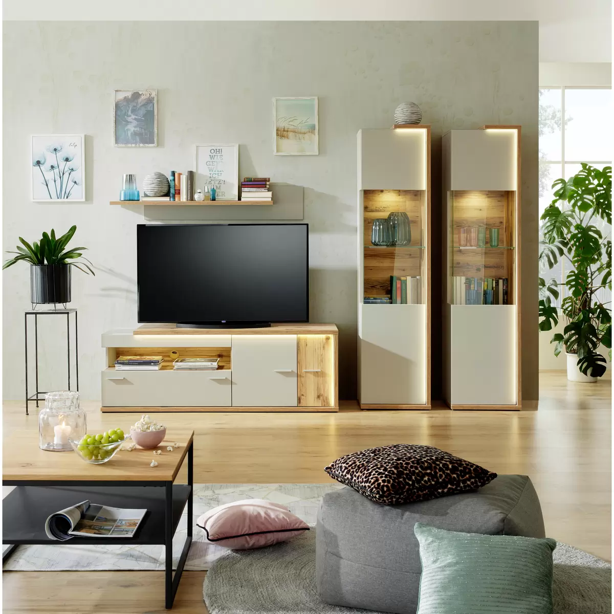 Wandboard Ambiente braun,grau