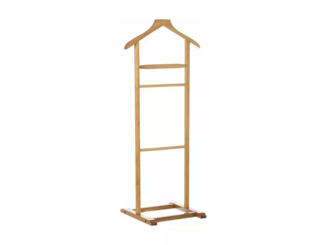 Valet de nuit en bois coloris naturel - Longueur 48 x Profondeur 36 x Hauteur 107 cm