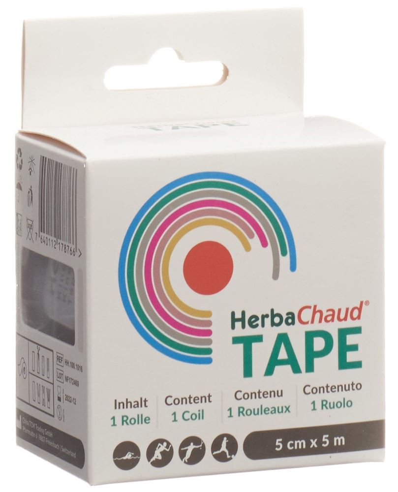 HERBACHAUD Tape<br>1 Stück, 5cmx5m, schwarz