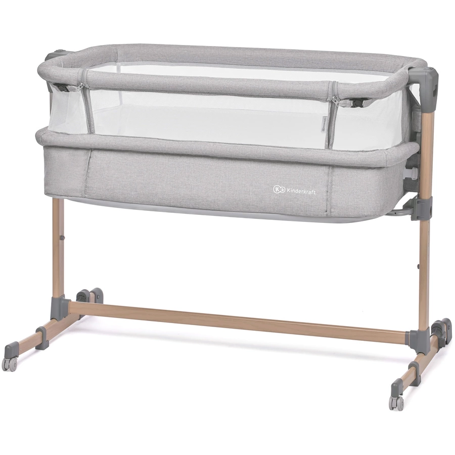 Kinderkraft Beistellbett NESTE AIR gray wood