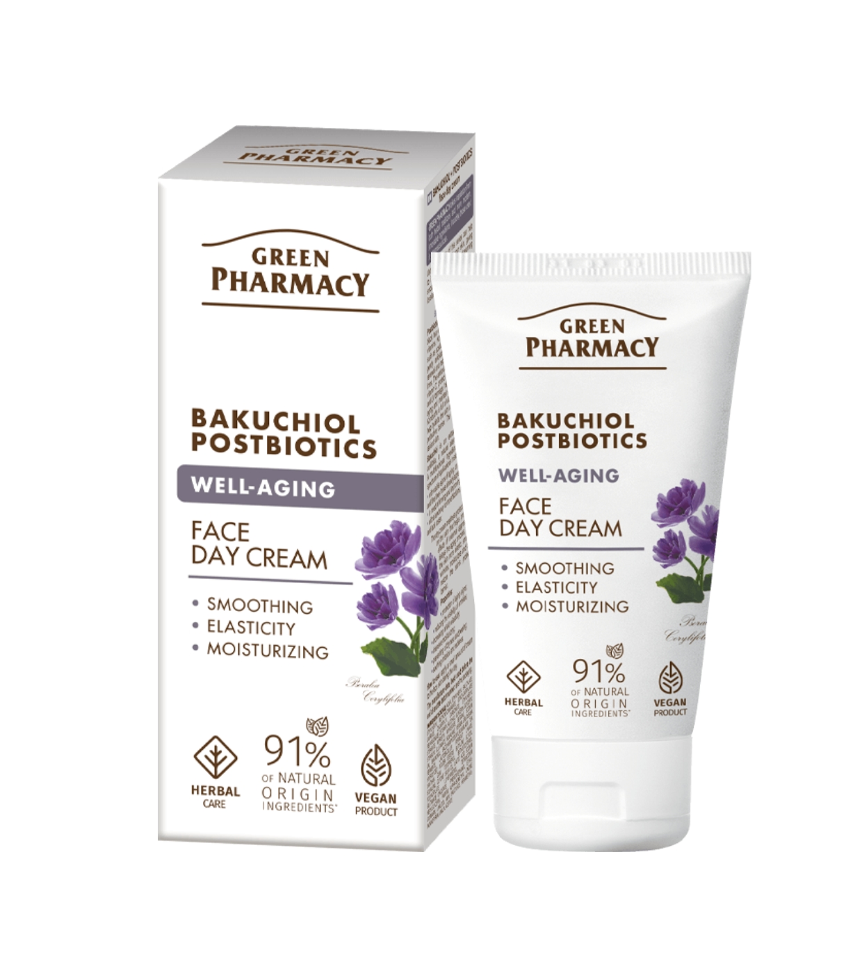 Green Pharmacy - Creme de dia antienvelhecimento - Backuchiol + Postbiotics