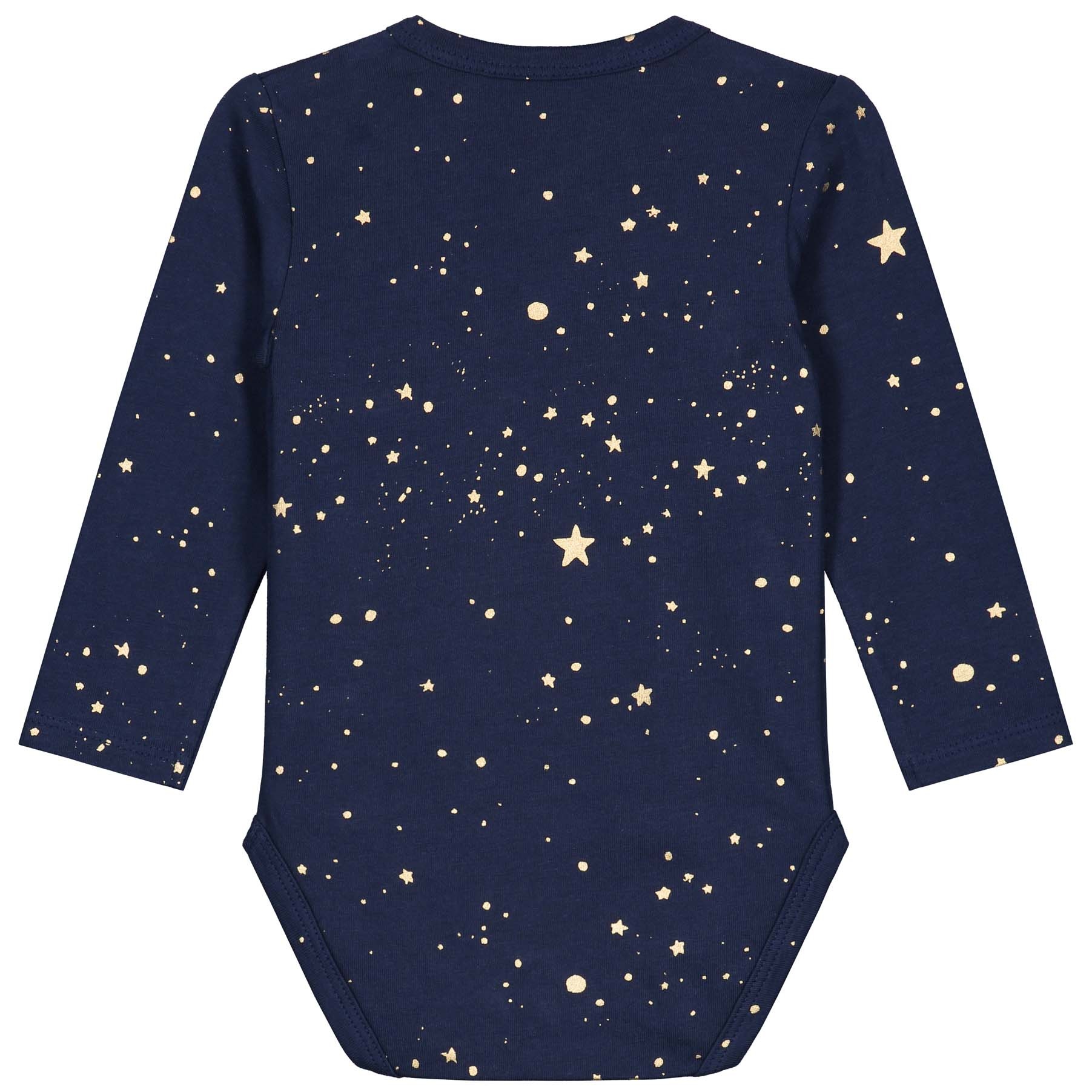 Prénatal overslagromper sterrenprint lange mouwen sterren blauw