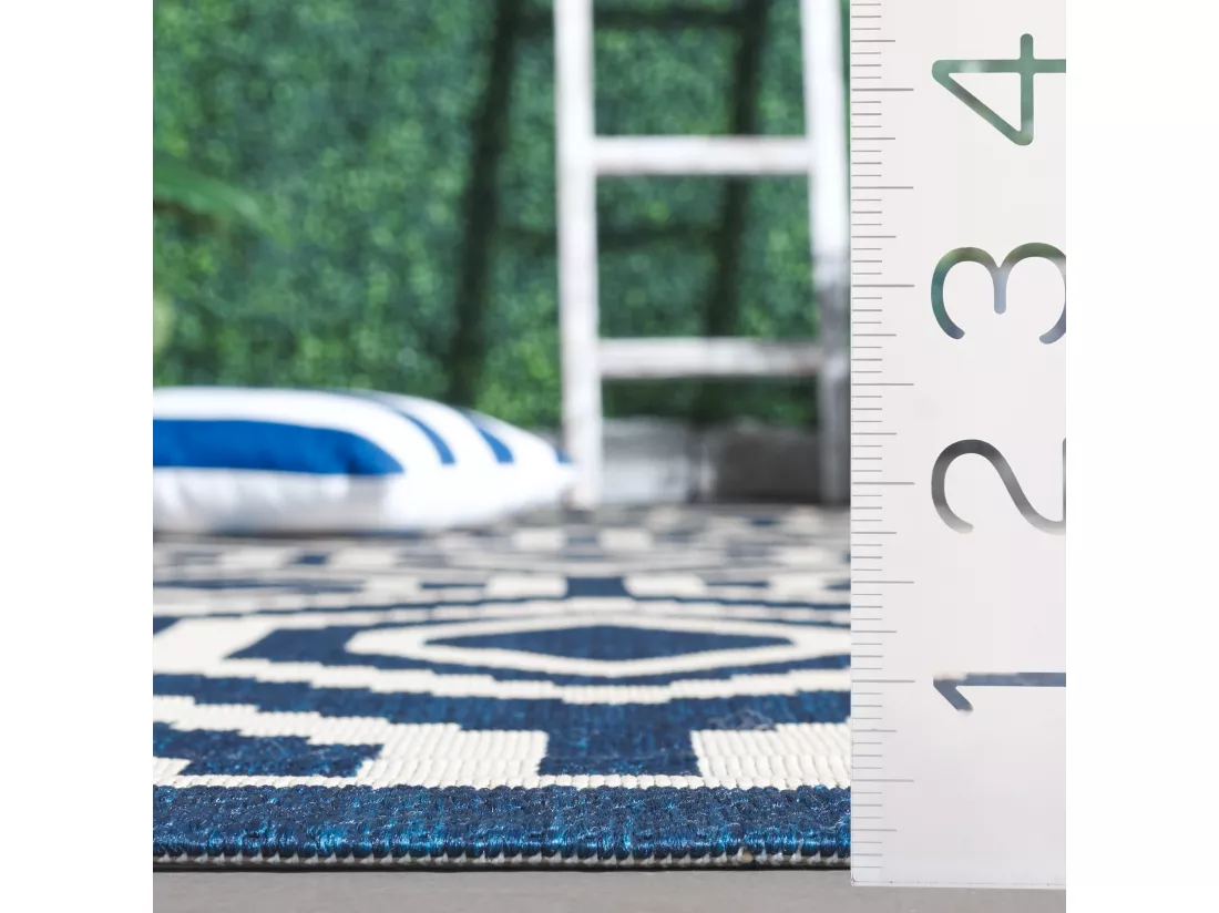 Tapis Navy & Beige 201 X 290 cm - Zariah