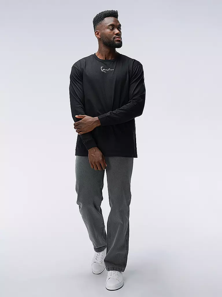KARL KANI Langarmshirt schwarz