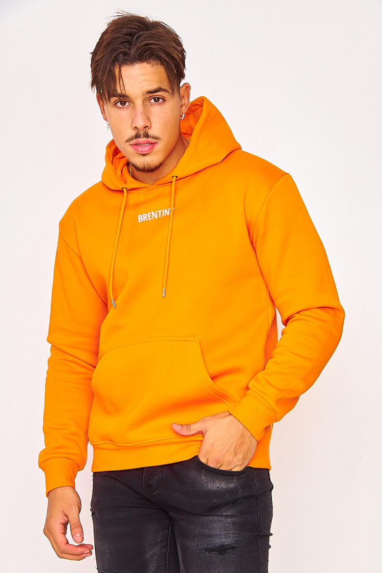 Sweat orange à capuche Brentiny