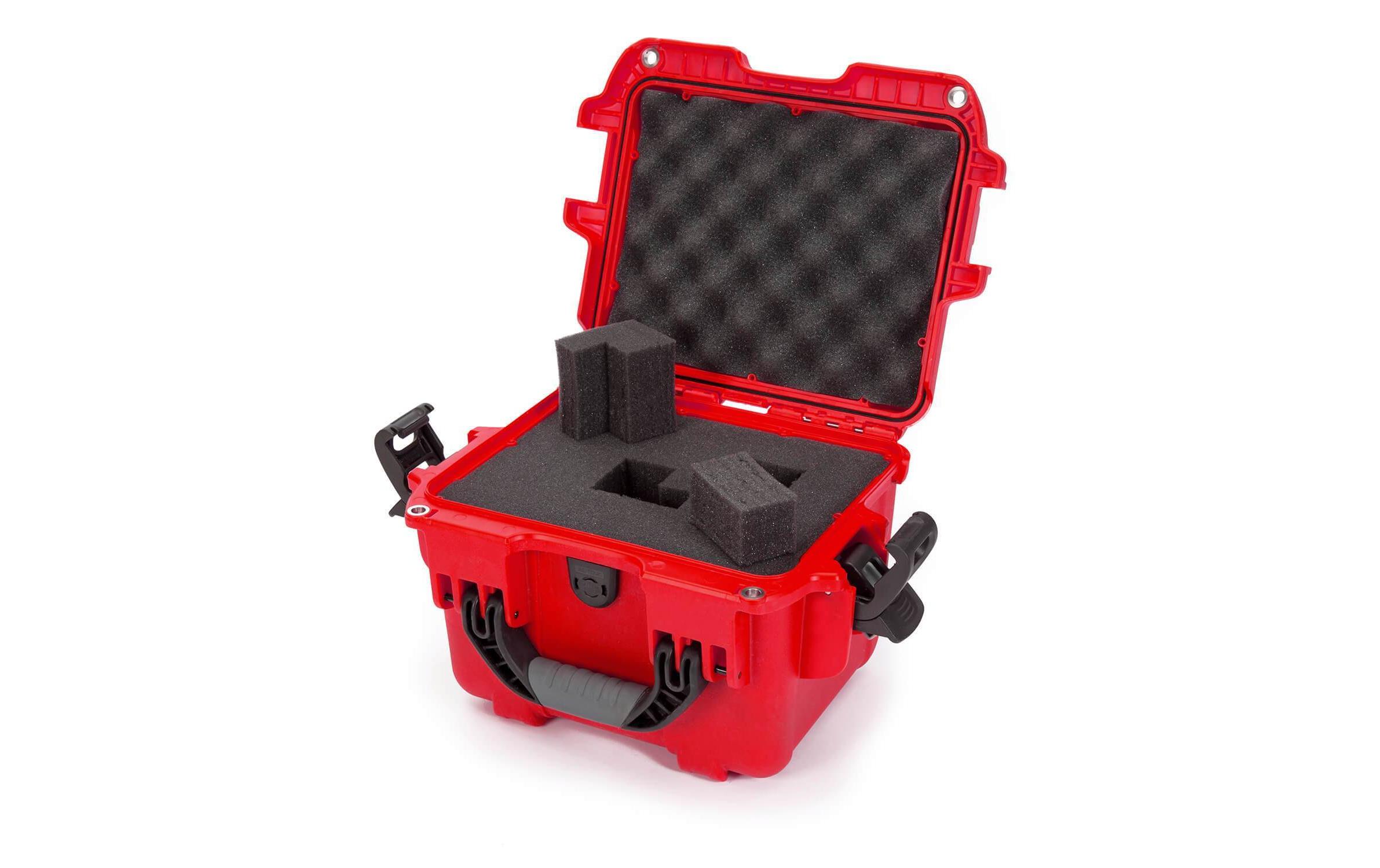 Kunststoffkoffer 908 - mit Schaum Rot<br>Leichter, wasserdichter und robuster Hartschalenkoffer mit Schaumstoffeinsatz