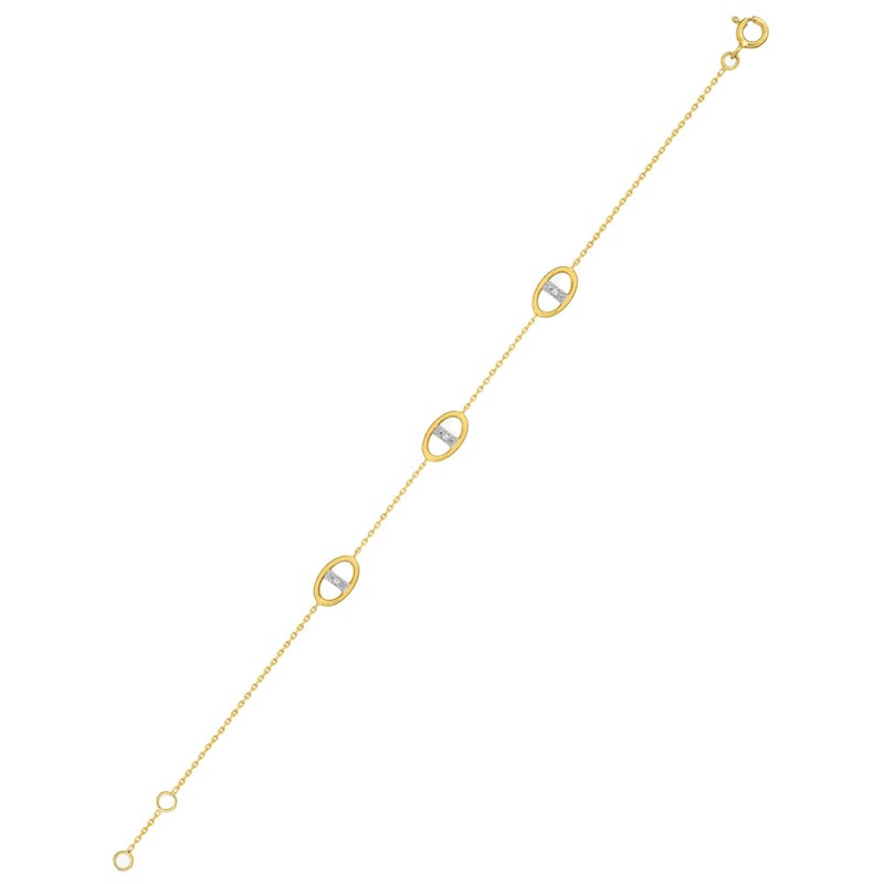 Bracelet Femme - Or 18 Carats - Longueur : 18 cm