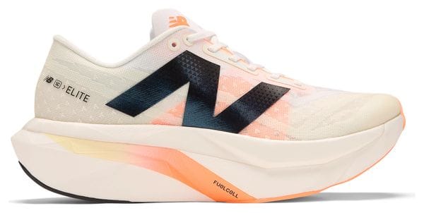 Chaussures Running New Balance FuelCell SuperComp Elite v4 Blanc/Orange Femme