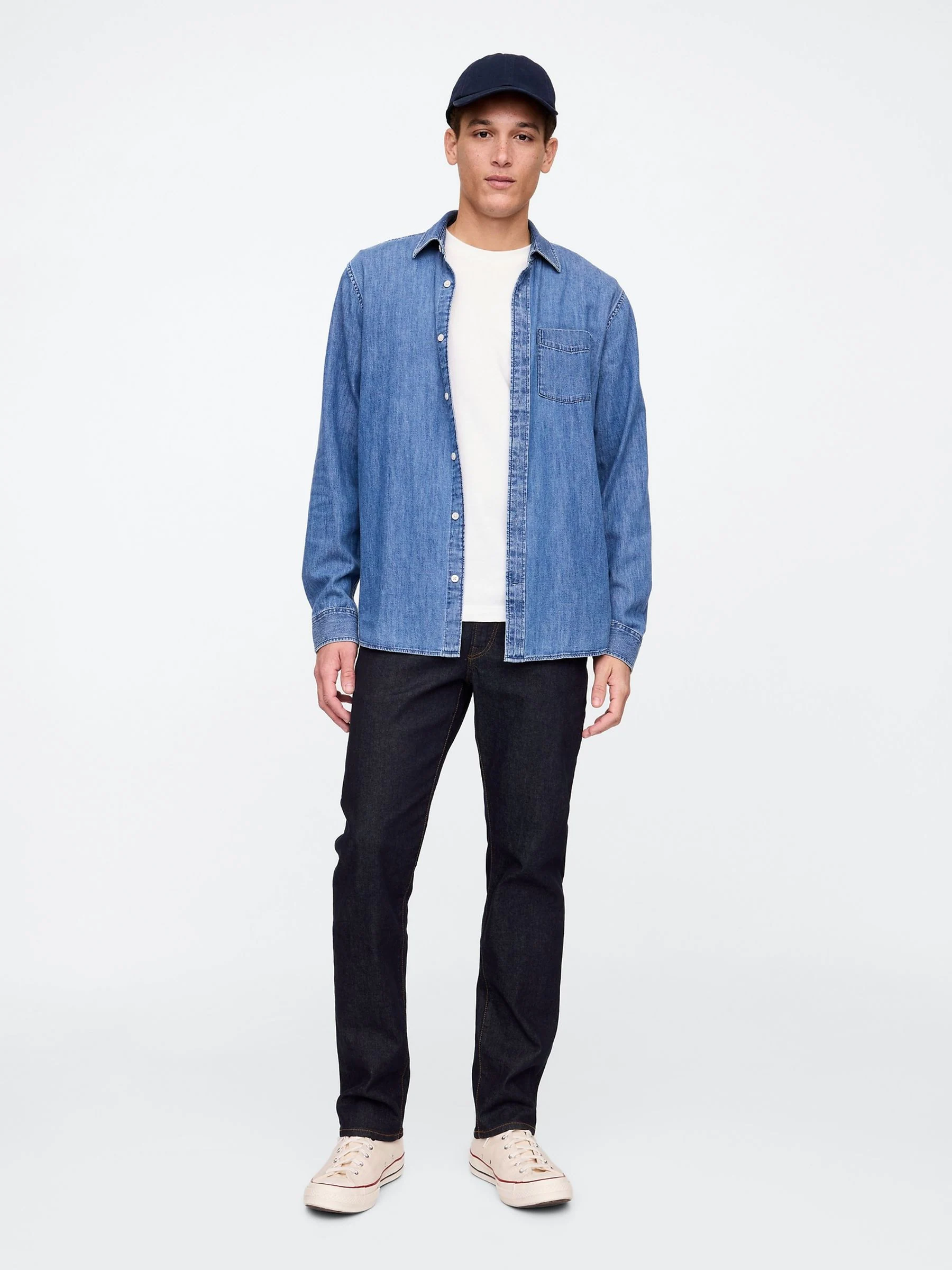 Donkerblauw - Gap - Rechte jeans