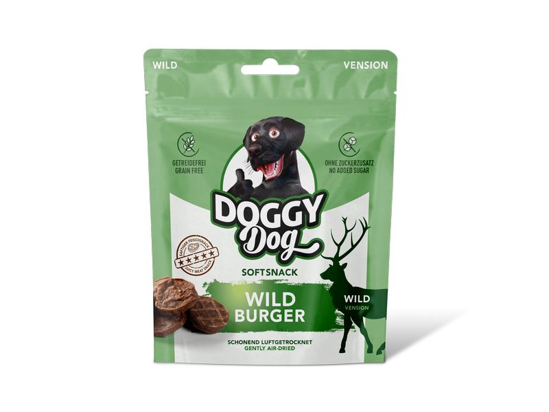 DOGGY Dog Leckerli Burger Wild 70 g Snack für Hunde