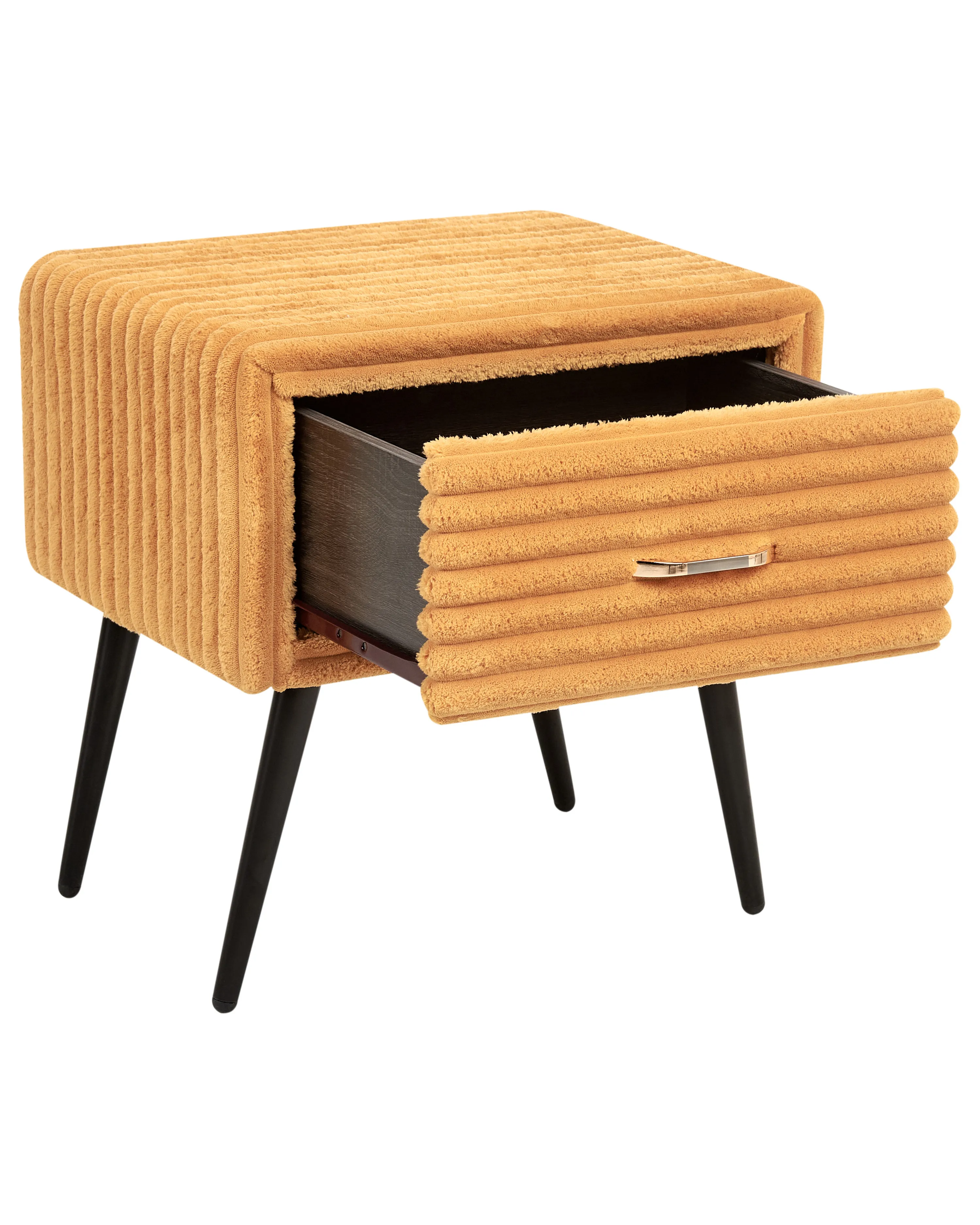 Nachtkastje met 1 lade FLAYAT Corduroy Oranje